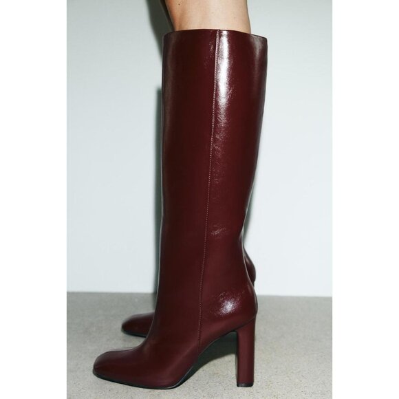ZARA WIDE HEELED BOOTS - Picture 1 of 6